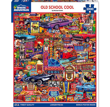 White Mountain White Mountain Old School Cool Puzzle 1000pcs