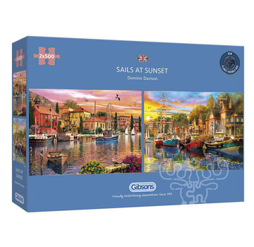 Gibsons Gibsons Sails at Sunset Puzzle 2 x 500pcs RETIRED