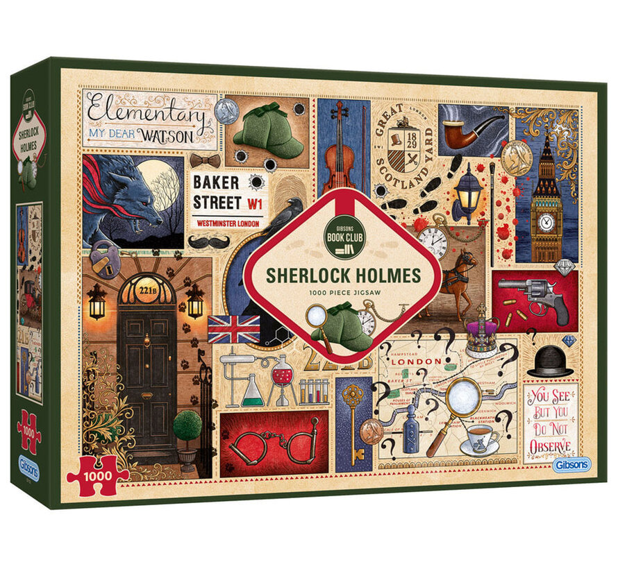 Gibsons Book Club: Sherlock Holmes Puzzle 1000pcs RETIRED