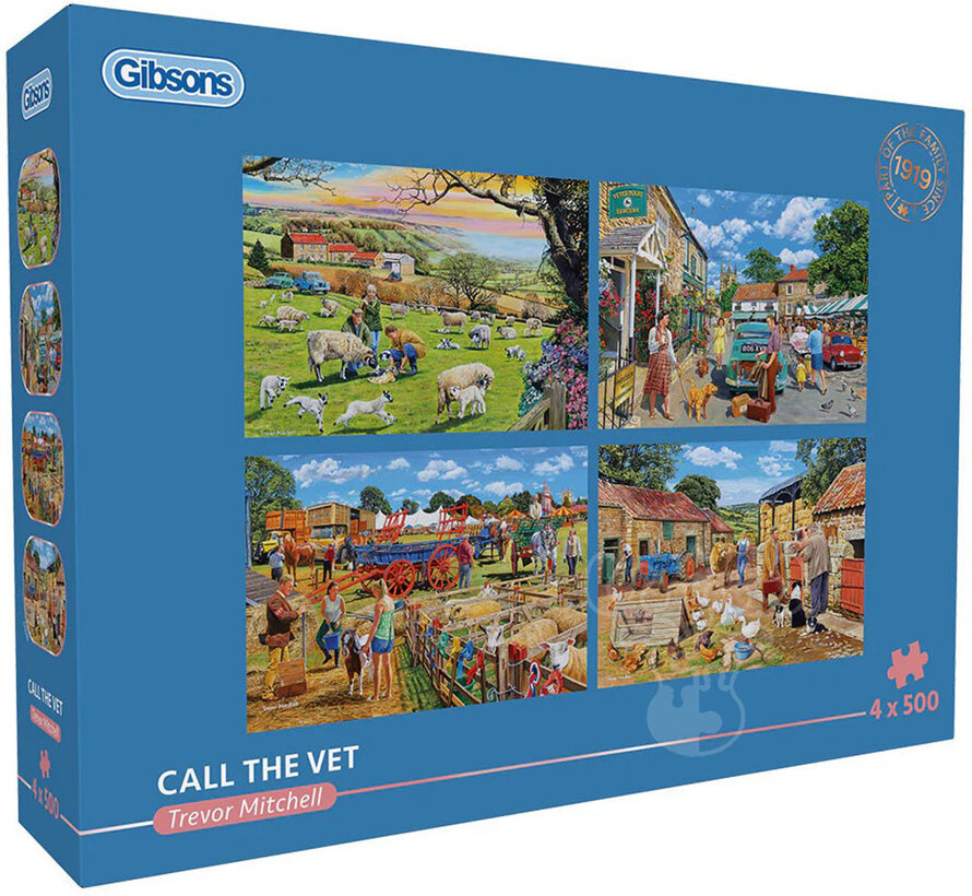 Gibsons Call the Vet Puzzle 4 x 500pcs