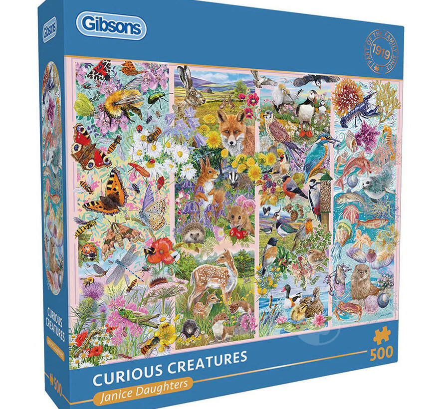 Gibsons Curious Creatures Puzzle 500pcs
