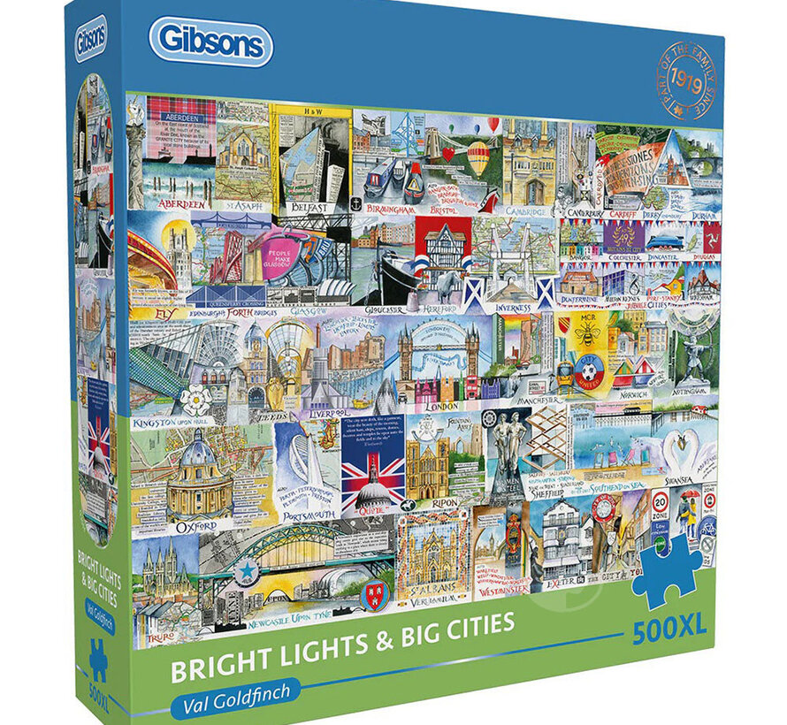 Gibsons Bright Lights & Big Cities Puzzle 500pcs XL