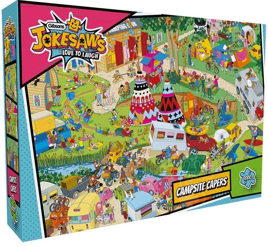 Gibsons Jokesaws: Campsite Capers Puzzle 1000pcs