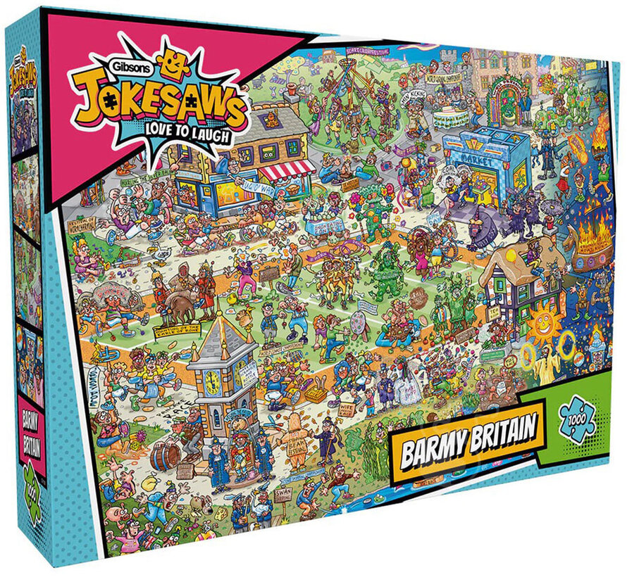Gibsons Jokesaws: Barmy Britain Puzzle 1000pcs
