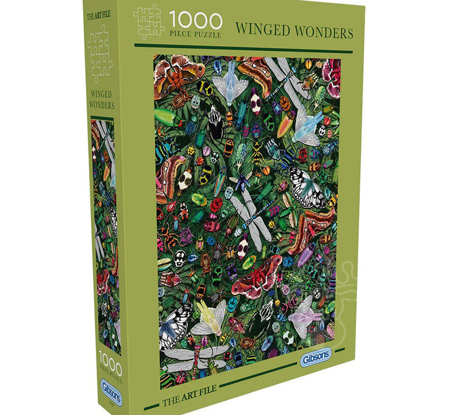 Gibsons The Art File: Winged Wonders Puzzle 1000pcs