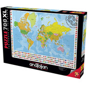 Anatolian Anatolian World Political Map Puzzle 700pcs