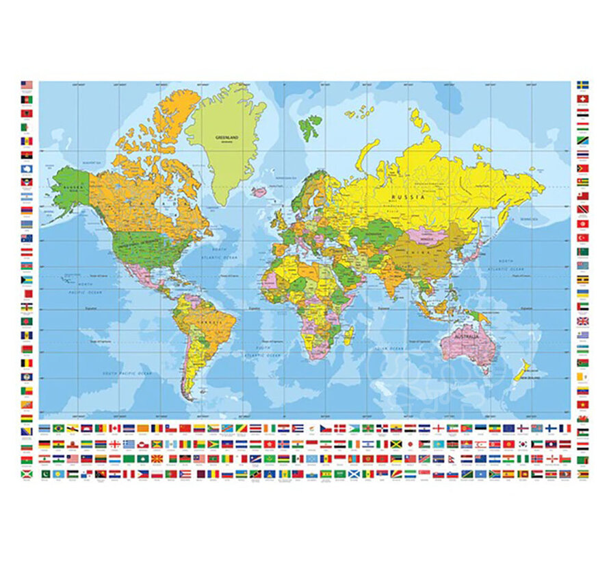 Anatolian World Political Map Puzzle 700pcs