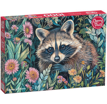 CherryPazzi CherryPazzi Raccoon in Flowers Puzzle 1000pcs