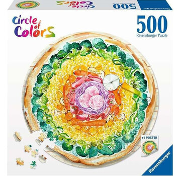 Ravensburger Ravensburger Circle of Colors: Pizza Round Puzzle 500pcs - Import