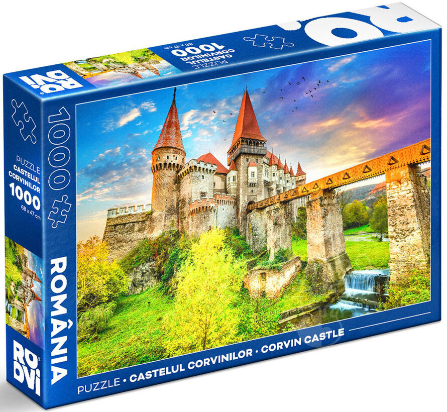 FINAL SALE Roovi/D-Toys Corvin Castle - Gothic Largest Castles in Europe Puzzle 1000pcs
