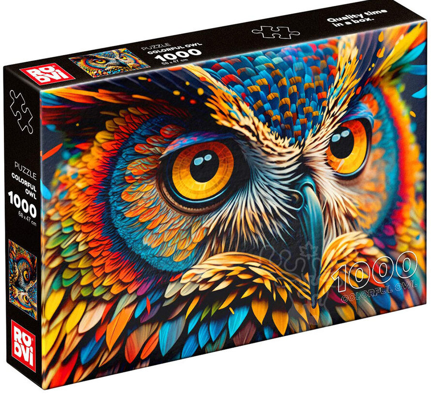 Roovi/D-Toys Colorful Owl Puzzle 1000pcs