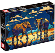 Roovi/D-Toys FINAL SALE Roovi/D-Toys Vibrant Elephants Puzzle 1000pcs