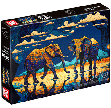 Roovi/D-Toys FINAL SALE Roovi/D-Toys Vibrant Elephants Puzzle 1000pcs
