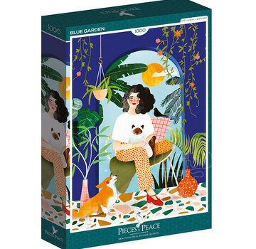 Pieces & Peace Pieces & Peace Blue Garden Puzzle 1000pcs