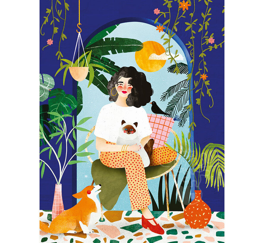 Pieces & Peace Blue Garden Puzzle 1000pcs