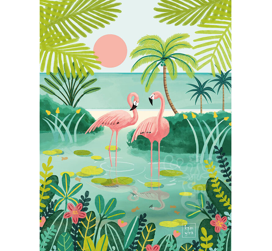 Pieces & Peace Flamingo Puzzle 500pcs