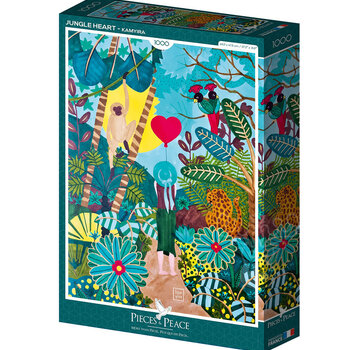 Pieces & Peace Pieces & Peace Jungle Heart Puzzle 1000pcs