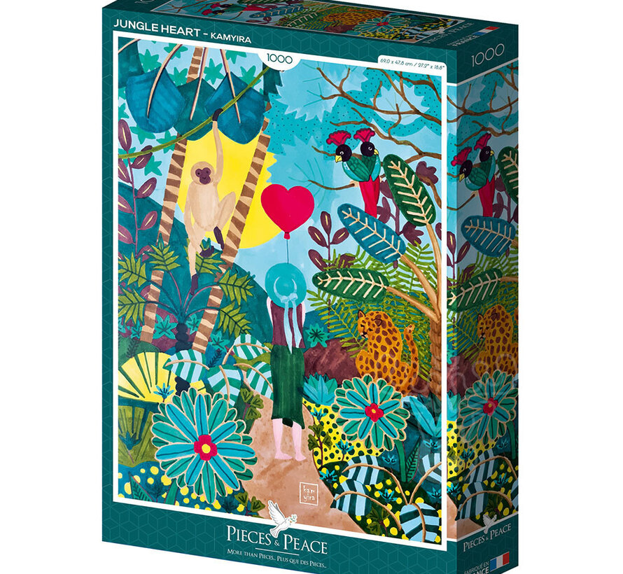 Pieces & Peace Jungle Heart Puzzle 1000pcs