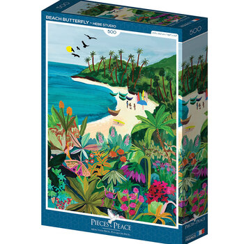 Pieces & Peace Pieces & Peace Beach Butterfly Puzzle 500pcs
