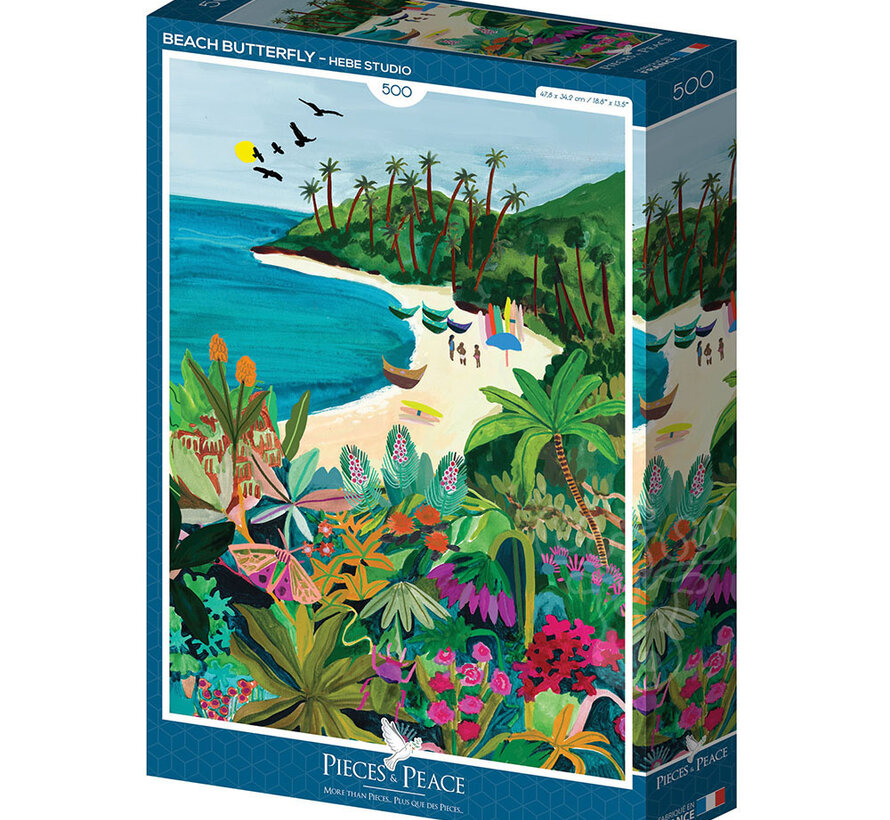 Pieces & Peace Beach Butterfly Puzzle 500pcs