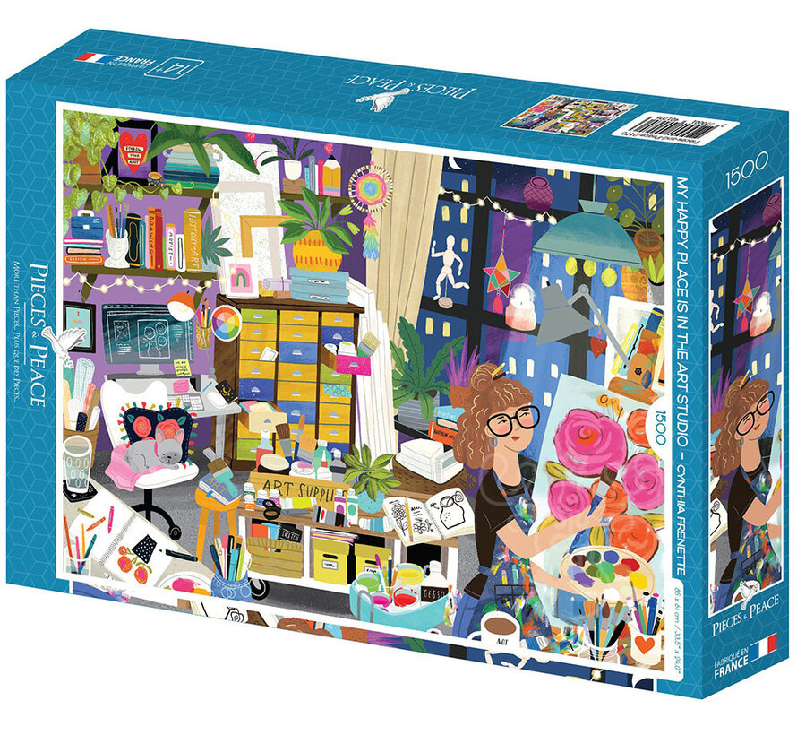 Pieces & Peace My Happy Place is in the Art Studio Puzzle 1500pcs