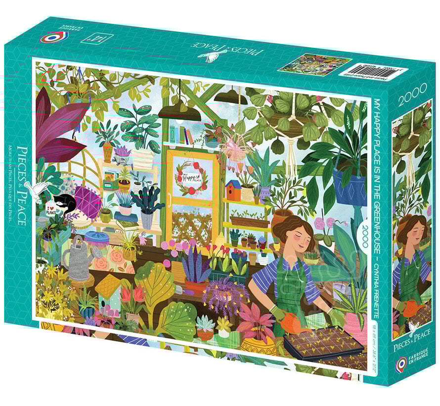 Pieces & Peace My Happy Place is in the Greenhouse Puzzle 2000pcs