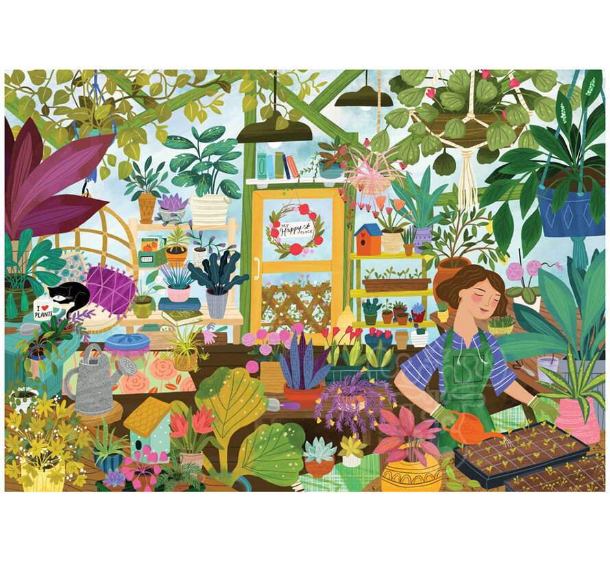 Pieces & Peace My Happy Place is in the Greenhouse Puzzle 2000pcs