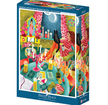 Pieces & Peace Pieces & Peace Magical Moonlight Reading Room Puzzle 500pcs
