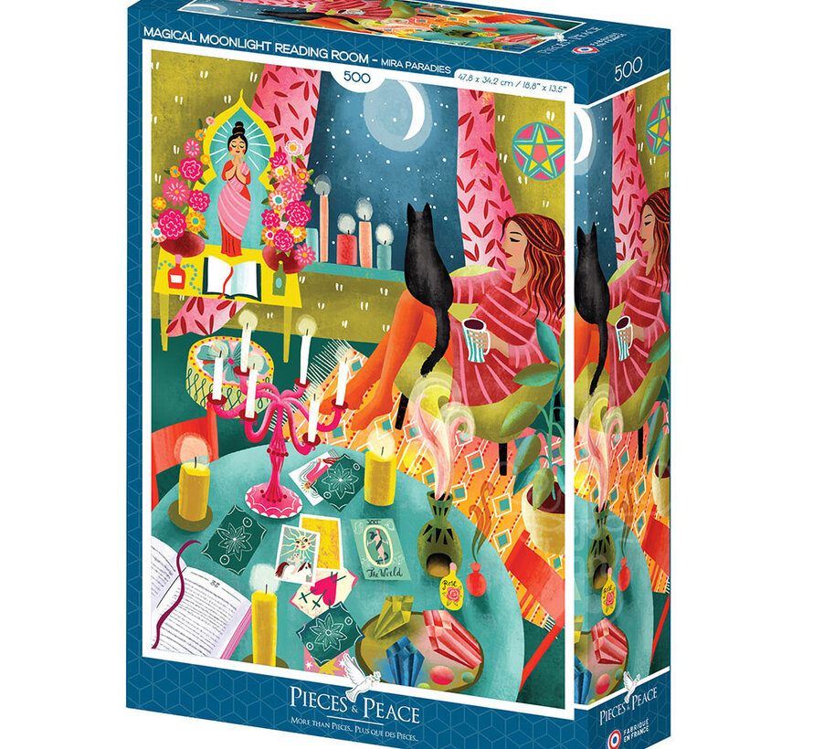 Pieces & Peace Magical Moonlight Reading Room Puzzle 500pcs