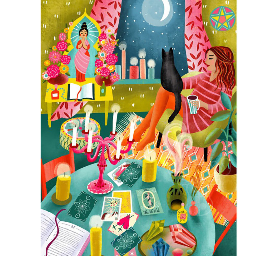 Pieces & Peace Magical Moonlight Reading Room Puzzle 500pcs