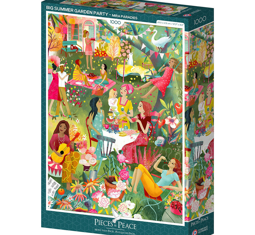 Pieces & Peace Big Summer Garden Party Puzzle 1000pcs
