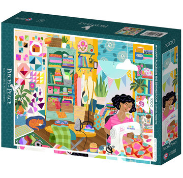Pieces & Peace Pieces & Peace My Happy Place is in the Sewing Room Puzzle 1000pcs
