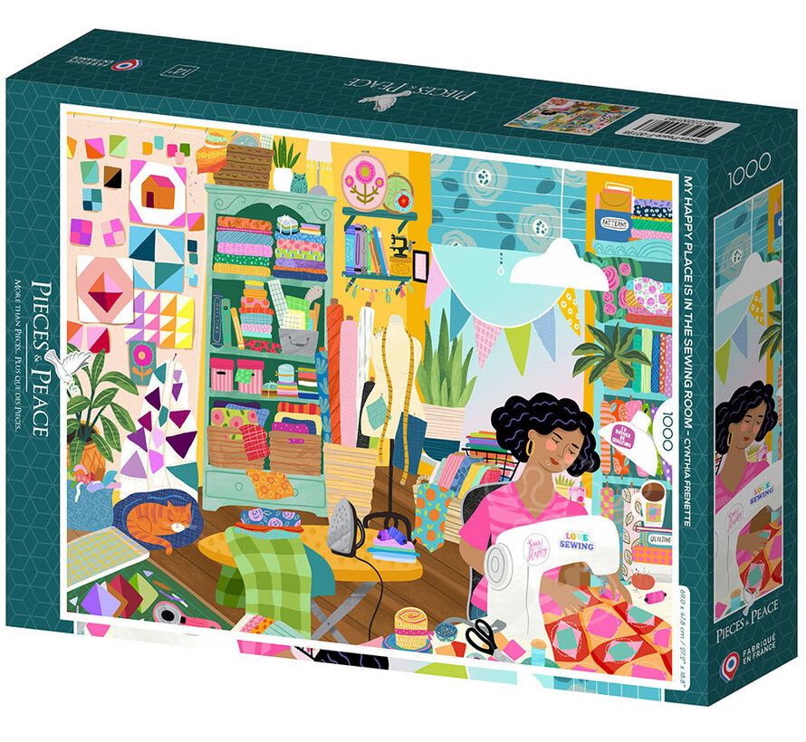Pieces & Peace My Happy Place is in the Sewing Room Puzzle 1000pcs