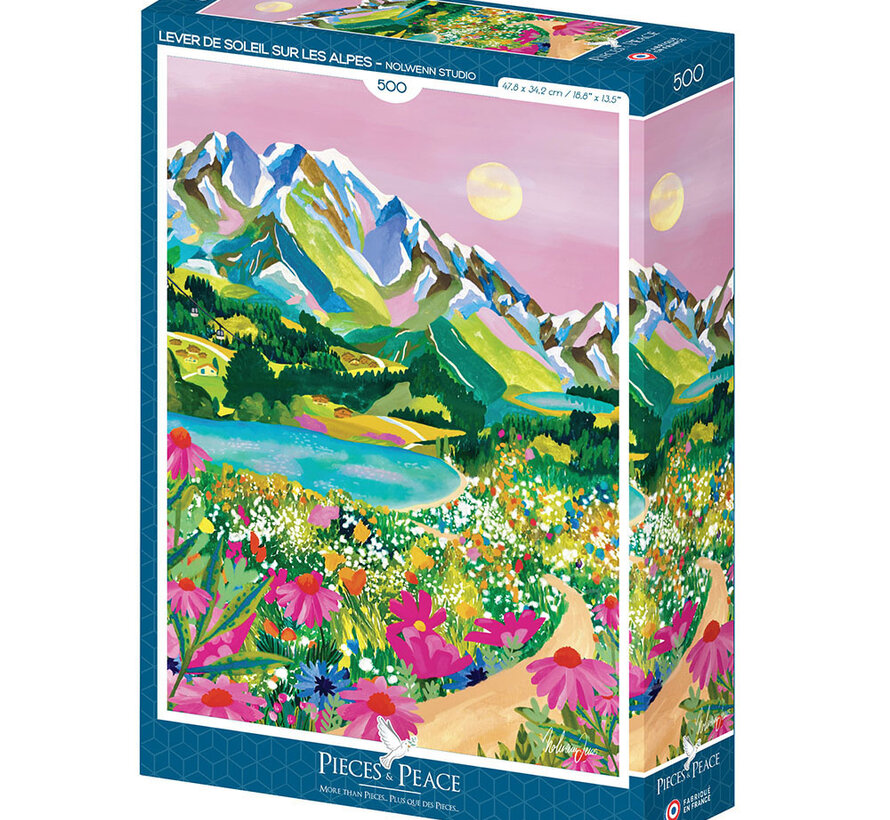 Pieces & Peace Lever de Soleil sur les Alpes Puzzle 500pcs