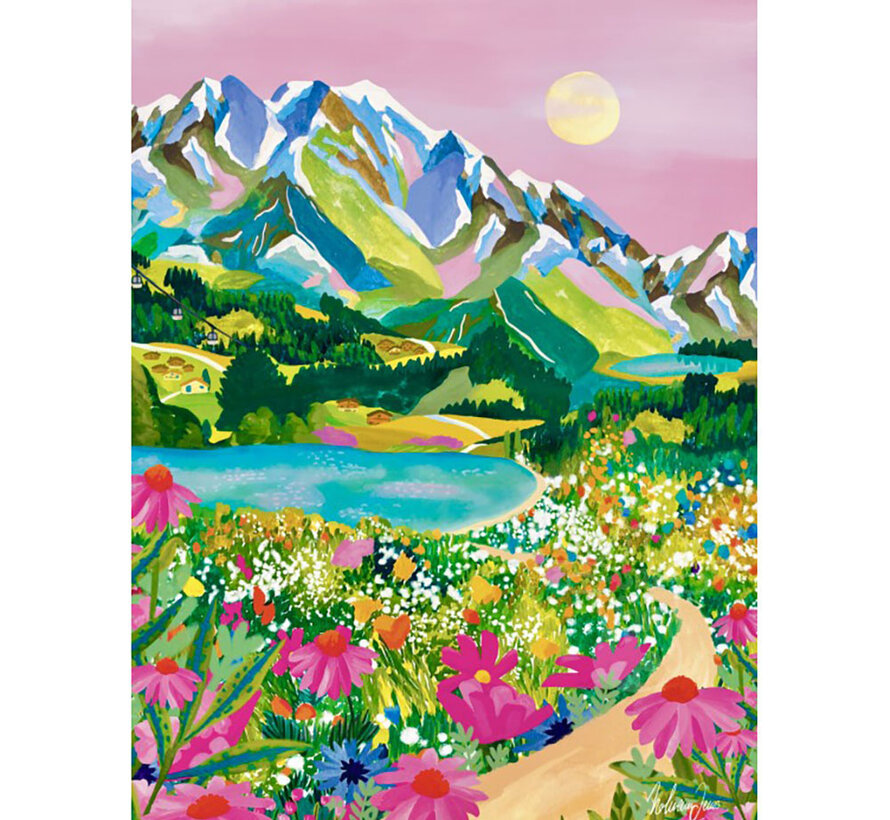 Pieces & Peace Lever de Soleil sur les Alpes Puzzle 500pcs
