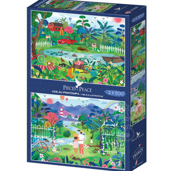Pieces & Peace Pieces & Peace Ode au Printemps Puzzle 2 x 500pcs