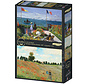 Grafika L'Art de Monet (Monet's Art) : Garden at Sainte Adresse, 1867 - Poppy Field Near Argentueil, 1873 Puzzle 2 x 500pcs