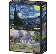 Grafika Grafika L'Art de Van Gogh (Van Gogh's Art) : Starry Night, 1889 - Houses at Auvers, 1890 Puzzle 2 x 500pcs