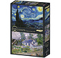 Grafika L'Art de Van Gogh (Van Gogh's Art) : Starry Night, 1889 - Houses at Auvers, 1890 Puzzle 2 x 500pcs