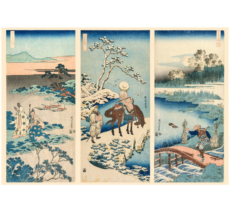 Grafika Hokusai's Art ( L'Oeuvre d'Hokusai ) Puzzle 1000pcs