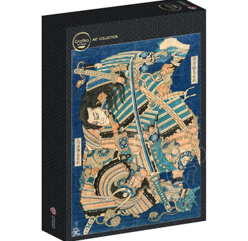 Grafika Grafika Hokusai - Kamakura no Gengoro Seizing Torinoumi Tasaburo Puzzle 500pcs