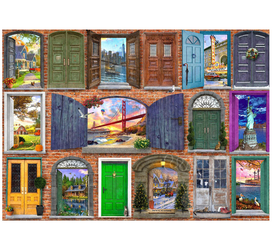 Bluebird Doors of USA Puzzle 500pcs