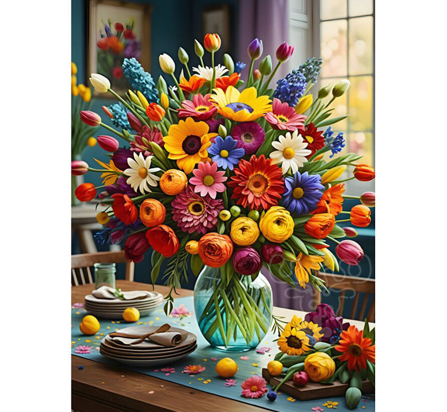 Bluebird Colorful Bouquet Puzzle 1000pcs