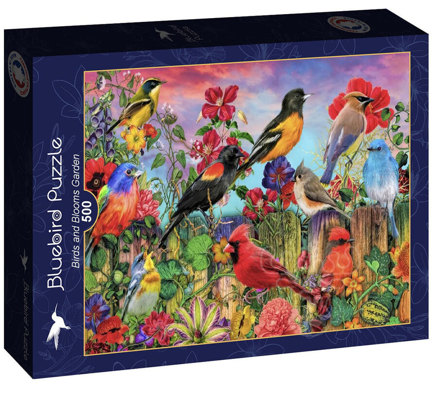 Bluebird Birds and Blooms Garden Puzzle 500pcs