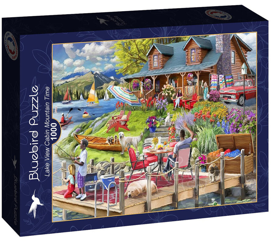 Bluebird Lake View Cabin Mountain Time Puzzle 1000pcs