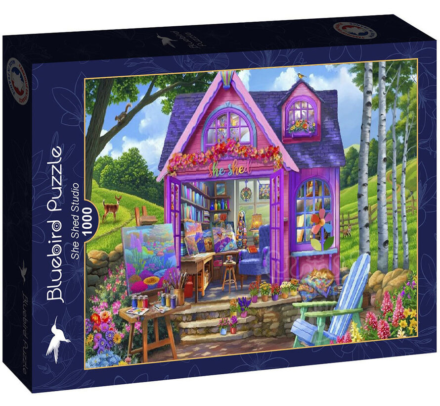 Bluebird She Shed  Studio Puzzle 1000pcs