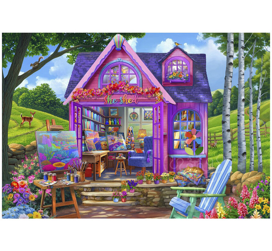 Bluebird She Shed  Studio Puzzle 1000pcs