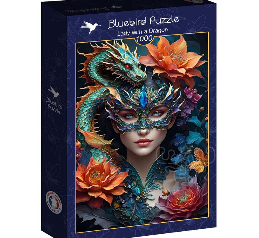 Bluebird Lady with a Dragon Puzzle 1000pcs