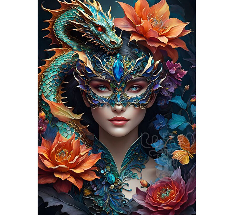 Bluebird Lady with a Dragon Puzzle 1000pcs