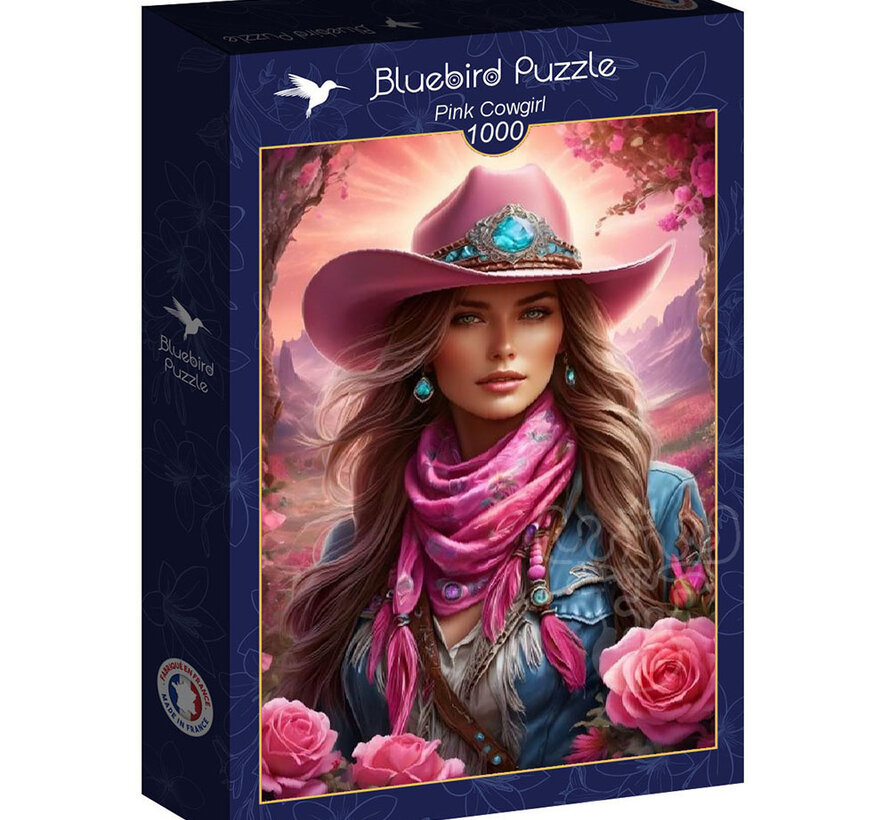 Bluebird Pink Cowgirl Puzzle 1000pcs